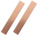 Pure Copper Anode 2 Pcs, 6 x 1 x 0.04 Inch (19 GA) 99.95% High Purity Copper Electrode Strip, Pure Copper Sheet for Copper Plating and Copper Electroplating