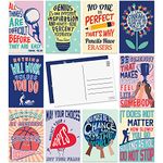 SWEETZER & ORANGE Motivational Postcards Pack (60 Post Cards) 4x6 Postcards for Kids and Adults. Growth Mindset Affirmation Cards, Mindfulness Cards, Inspiration Cards and Blank Encouragement Cards