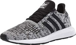 adidas Men's Swift Run Sneaker, Core White/Core White/Black, 10.5