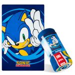 SONIC THE HEDGEHOG Fleece Blanket for Kids Super Soft Blanket Fleece Throws 100 x 150cm Warm Bed Blankets Gifts for Boys