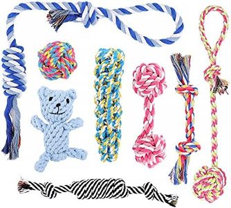 PLUTUS PET Dog Chew Toys for Aggressive Chewers, 8 Pack Interactive Dog Rope Toys, Washable Cotton Tough Dog Toys, Teething Toys for Puppies Small and Medium Dogs