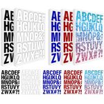 30 Sheets 930 Pieces Iron on Letters for Clothes 1.6 Inch Heat Transfer Letters with A-Z Iron on Vinyl Letters in 5 Colors PU Alphabet Adhesive Stickers for DIY Printing Craft Fabric T-Shirt Jersey