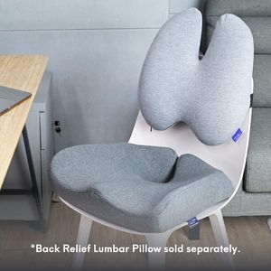 Cushion Lab Pressure Relief Seat Cushion – Memory Foam, Light Grey