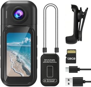 Mini Body Camera With Audio and Video Recording ,POV Action Camera With 1.5'' HD Screen EIS 6-axis Stabilization,WiFi Bluetooth, Clip Magnetic Hands-Free Vlogging Camera for Cycling, Motorcycle