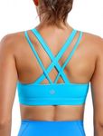 RUNNING GIRL Strappy Sports Bra for Women Sexy Crisscross Back Light Support Yoga Bra with Removable Cups