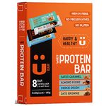 U bar Premium Assorted Protien Bar with 20 gms - 400 gms | Gluten Free Nutrition Bars, Breakfast Protein Bar for Healthy Diet | Healthy Snacks with Whey Protein Guilt Free Snacking.