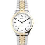 Timex Women's Modern Easy Reader 32mm Watch – Two-Tone Case White Dial with Expansion Band