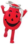 Rasta Imposta Men's Kool Aid Guy Deluxe Adult Sized Costumes, Red/Black/Silver, One