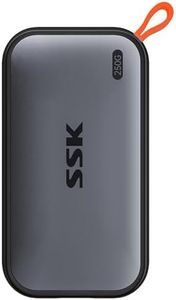 SSK SSD External Hard Drive 250GB, USB C External Solid State Drives up to 1050MB/s, Portable USB 3.2 Gen2 for iPhone 15/Pro, Windows, Mac, Android Phones and Tablets