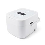 Yum Asia Hotaru Rice Cooker With Induction Heating (IH) And Ceramic Bowl (3 cup, 0.54 Litre), 7 Rice Cooking Function, 5 Multicooker Functions, LED Display, 220-240V UK Plug (Chalk White)