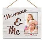 HIWX Meemaw And Me Picture Frame, Meemaw Gifts, Meemaw Grandma Grandparent's Day Gift Picture Photo Frame, Meemaw Grandma Grandchildren Birthday Mother's Day Christmas Picture Photo Frames 4x6