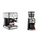 AGARO Imperial Espresso Coffee Maker & Supreme Electric Coffee Grinder Combo, Coffee Beans Grinding, Coffee Machine