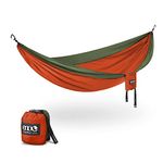 ENO, Eagles Nest Outfitters SingleNest Lightweight Camping Hammock, Orange/Olive