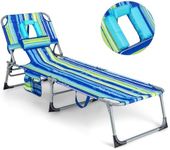 Goplus Beach Chaise Lounge with Fac