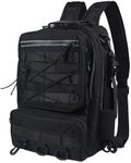 Black Fishing Backpack with Rod Hol