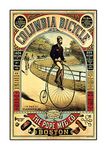 Columbia Bicycles Penny Farthing, A3 Laminated Poster, Vintage, Photograph, Cycles, Bicycles, Fashion, Graphic Image, Picture, Black And White, Photo, Old, Retro, Print, Oldschool,