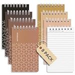 ensight Pocket Notepad 3x5 - Small Notebooks & Meeting Notepads for Work or School - Easy to Carry Pocket Sized for Bag or Desk Organization. Holds your Post-it & Sticky Notes - 8 Pack (Nude)