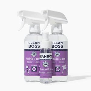 CleanBoss Wrinkle Release Spray for Clothing - 2 Pack & 1 Mini Bottle