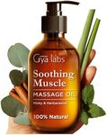 Gya Labs Soothing Massage Oil for Sore Muscles - Spa Quality Sore Muscle Massage Oil - Peppermint & Cinnamon Body Massage Oil for Men & Women - 100% Natural (6.76 fl oz)