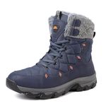 Mens Snow Boots Waterproof Ankle Hiking Boots Warm Fur Lined Man Outdoor Booties Winter Shoes High Top