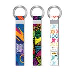 SIGNOOGLE Fabric 3 Pcs Multicolored Motivational Quotes Lanyard Keychain Tag Holder For All Bikes Cars Rider Boys Girls Keychains Tag Holder (6 X 1 Inch)