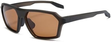 Cyxus Polarized Running Glasses Men Women Driving Glasses MTB Riding Sport Sunglasses Cycling Bicycle (Brown Frame Brown Lens)