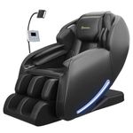 Real Relax 2026 Full Body Massage Chair,Zero Gravity SL-Track Shiatsu Massage Recliner with Upgraded Phone Holder,Child Lock, Pause Button and LED Lights,Favor-06 Black