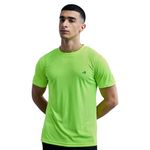 Boldfit Sports T Shirt for Men Quick Dry Fit Tshirt for Men Gym T Shirts for Men for Casual Wear Workout T Shirts for Man Active Gym Wear for Men Running T-shirts for Men T Shirt for Man Neongreen
