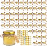 JIUHSHN 60Pcs Mini Glass Honey Jars