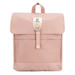 SEVENTEEN LONDON – Modern Pink 'Ilford' Fold Top Bookbag Backpack in a Slim Design – Fits Laptops up to 13"