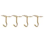 sourcing map Ceiling Hooks, 4Pcs 4 Inch Screw Mounted Top Long Hooks - for Hanging Plant Pots, Fans, Lights, Lanterns