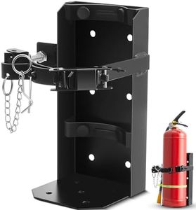 Zonon Heavy Duty Fire Extinguisher Bracket 10 lb Metal Fire Extinguisher Holder Wall Mount for Home Car Truck, Mini, Small, and Medium Sized Fire Extinguisher Diameter 5.12-5.51 Inch, Black (1 Pc)