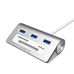 SABRENT USB SD Card Reader (6-in1) CF, SD MicroSD Memory Card Reader, 3 Ports USB 3.2 Hub, Multi Docking Station, for PC, Laptop iMac, MacBook (HB-MACR)