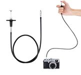 Fotasy Jjc TCR-70BK Black 70cm Threaded Cable Release, Mechanical Shutter Release Cable, Bulb-Lock Design for Long Exposures