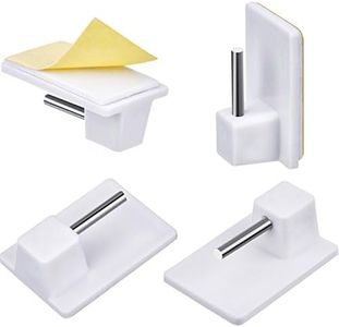 Ganchos Autoadhesivos para Varillas de Cortina de Red, 20 Piezas, Blanco