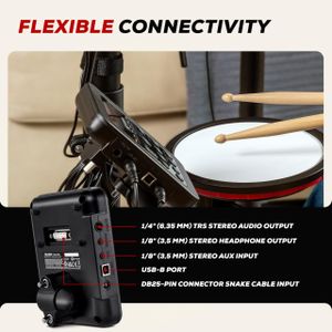 Alesis Turbo Mesh Electric Drum Set – 7-Piece Electronic Kit