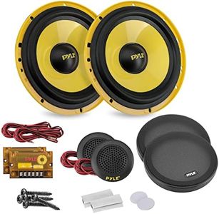 Pyle 2 Way Custom Component Speaker System - 6.5” 400 Watt, with Electroplated Plastic Basket, Butyl Rubber Surround & 40 Oz Magnet Structure - Wire Installation Hardware Set Included