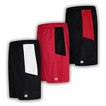 Boys Premium Active Athletic Performance Shorts with Pockets - 3 Pack, Set 18, 10-12