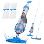 BIELMEIER Cordless Pool Vacuum with Telescopic Pole, Handheld Rechargeable Swimming Pool Cleaner, Strong Suction 19 GPM Pool Vacuum for Cleaning Hot Tubs, Spas, Above/In Ground Pools