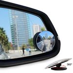 Blind Spot Mirrors, Ankier Round Shape Wide Angle Car Wing Mirror Blind Spot Stick On Side Mirror ( 2 Pcs )