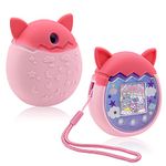 Winceed Silicone Case For Tamagotchi Pix Virtual Pet Gameconsole Machine, Protective Cover For Tamagotchi Pix Sleeve Protector Skin With Hand Strap (Pink)