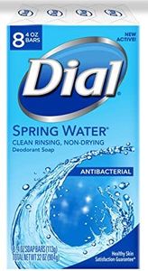 Dial Complete Antibacterial Bar Soap, Spring Water, 4 Ounce (Pack of 8)