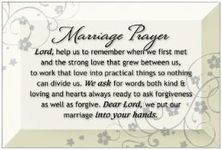 Marriage Prayer Beveled Glass Plaque with Easel