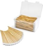 500PCS 6" Cotton Swabs with Storage Case - Lint Free Sturdy Cotton Swabs with Bamboo Handle - Long Cotton Swab for Gun Cleaning, Makeup, Electronic