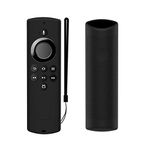 ETUZI Silicone Protective Remote Cover Compatible for Fire TV Stick Light Alexa Voice Remote Cover - (Remote Not Included) (Black)