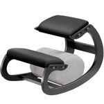 Adjustable Kneeling Chair, Wooden Ergonomic Chair Knee Chair Posture Chair - Improve Your Posture with an Angled Seat for Home,Office (Cylindrical Black)