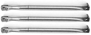 3 PACK Replacement Stainless Steel Burner for Shinerich SRGG41009, Tera Gear GSS3220A, Uniflame GBC1069WB-C, Presidents Choice 09011010PC, 09011042PC, 09011044PC, PC10011016, 324687, Bbqtek GSF2818K, GSS3220JS and IGS IGS-2504 Gas Grill Models