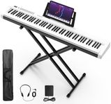 Digital Piano 88 Key Full Size Semi Weighted Electronic Keyboard Piano Set with Stand,Built-In Speakers,Electric Piano Keyboard with Sustain Pedal,Bluetooth,MIDI/USB/MP3 for Beginners Adults