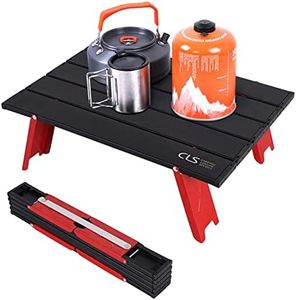 Table Camping Pliante,Table de Camping Petite en Alliage d'Aluminium,Table de Pique-Nique Portable,avec Sac de Transport,pour Les activités en Plein air,Cuisine,Plage,Randonnée,Jardin,Balcon (Rouge)