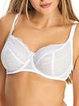 Freya womensAA1012Freya Fancies Underwire Balcony K Cup Bra Bra - White - 32J US